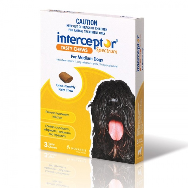 INTERCEPTOR MED CHEWS 6s 11-22KG