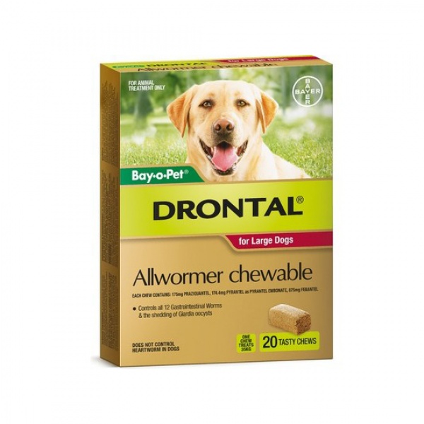 Drontal Dog Allwormer 35kg Chews 