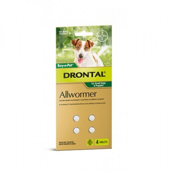 DRONTAL DOG 3KG SML TABS 4s