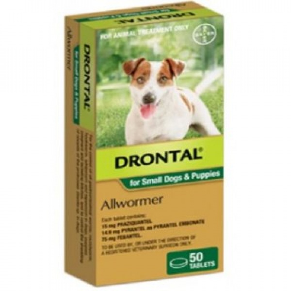 DRONTAL DOG 3KG SML TABS 50s