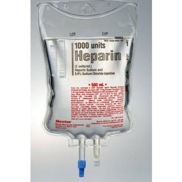 HEPARIN 1000 NACL 500 ML Bag