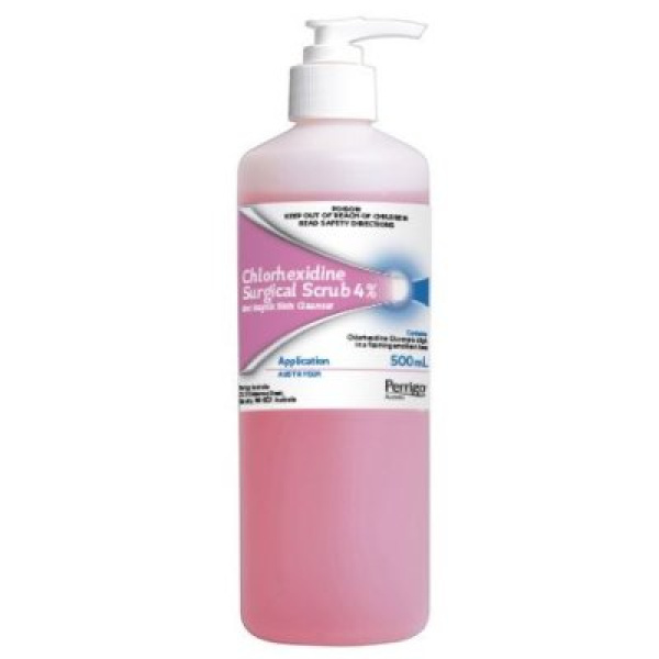 CHLORHEX SURG SCRUB 4% 500ML